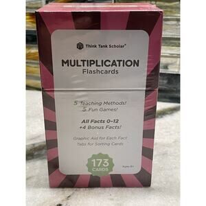 Think Tank Scholar 173 Multiplication Flash Cards Full Set, Games Chart Included